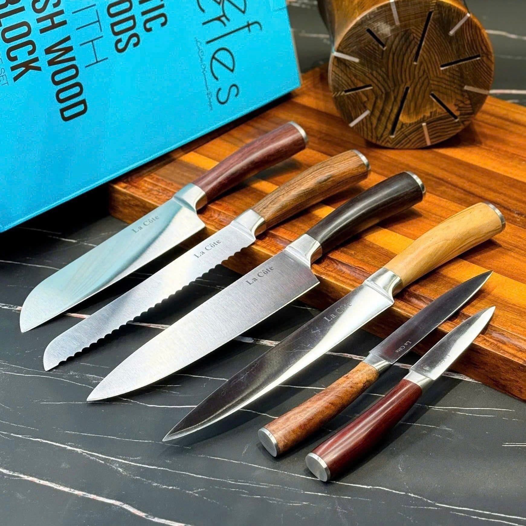 Bộ dao Ý La Cote 6 dao + đốc mài