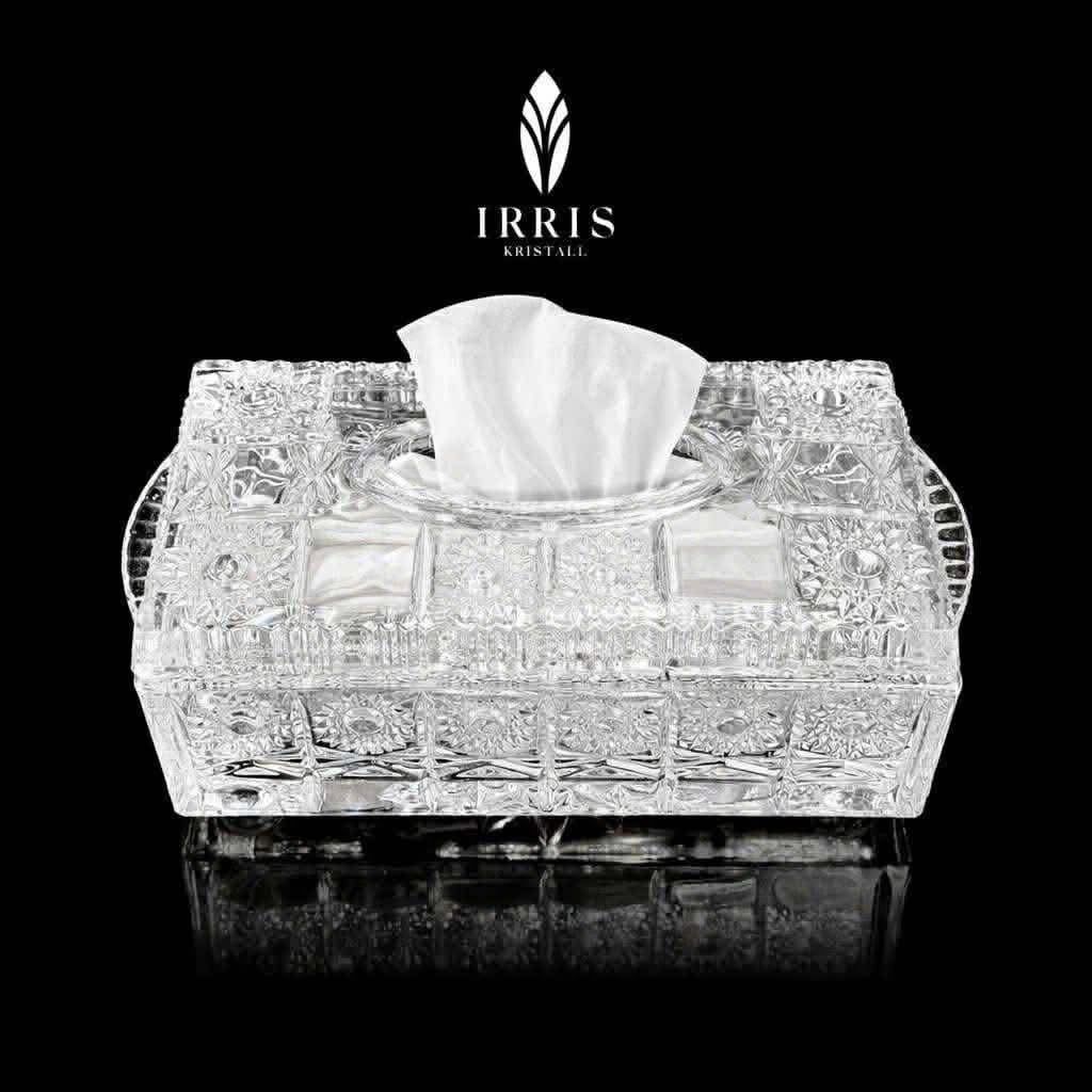 Hộp đựng giấy ăn pha lê mài IRRIS