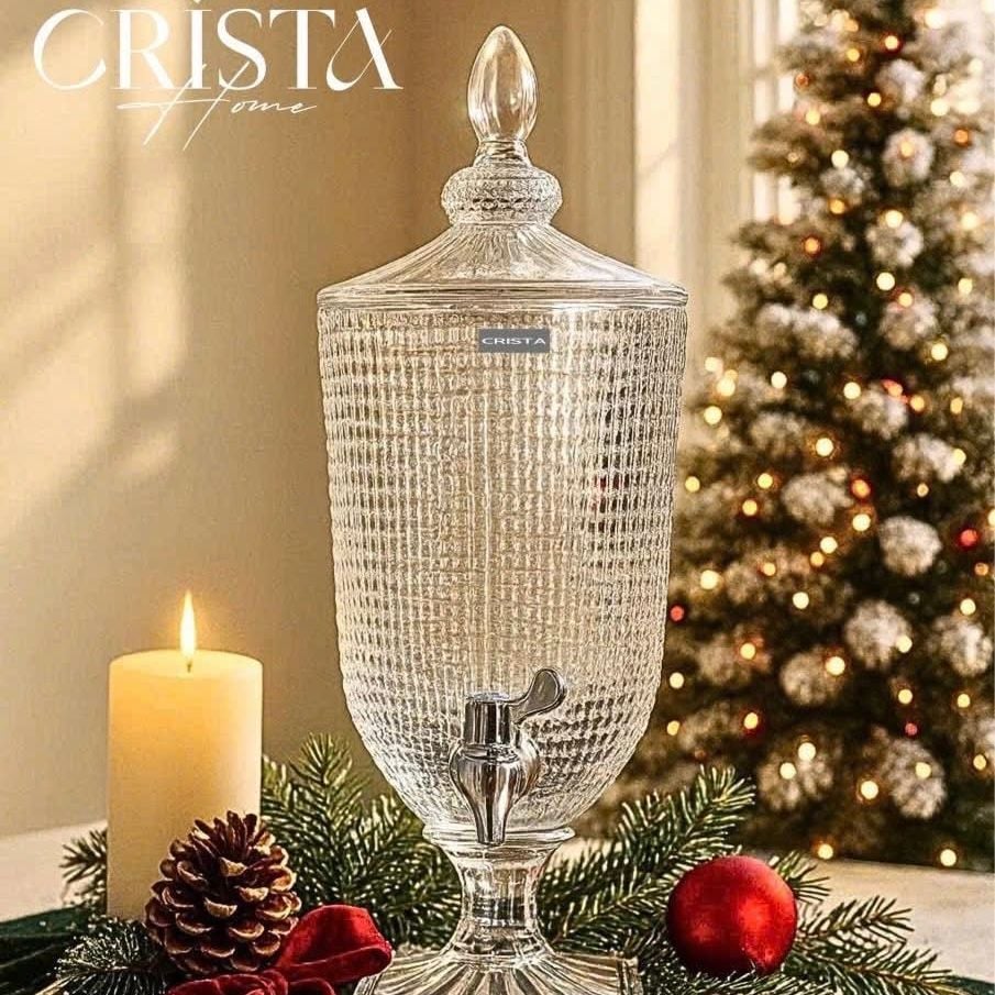 Bình thuỷ tinh vân lưới Crista Home 3,4 lít