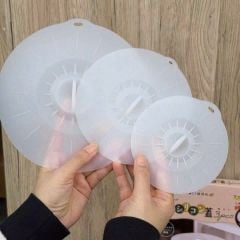 Set 3 nắp đậy thực phẩm silicone Kakusee Nhật Bản