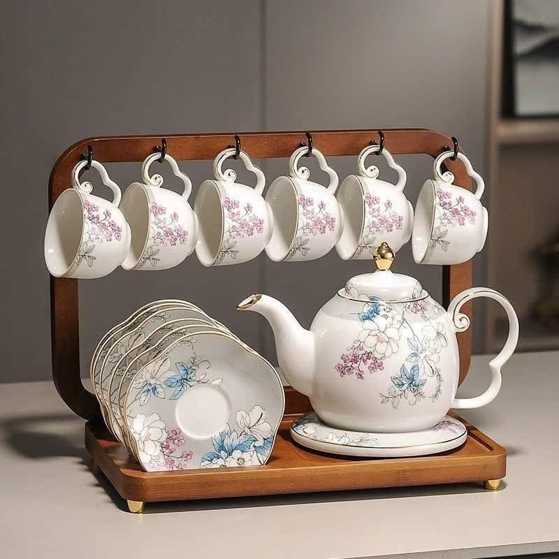 Bộ Ấm Chén Sứ Cao Cấp Tân Cổ Điển