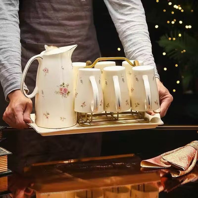 Bộ ấm chén pha trà hoa nhí