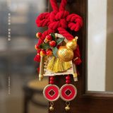  Dây treo bện thừng hồ lô decor Tết 