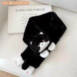  Khăn quàng cổ mèo đen mắt sao 