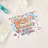  Thiệp Happy Birthday bánh gato gấu thỏ 
