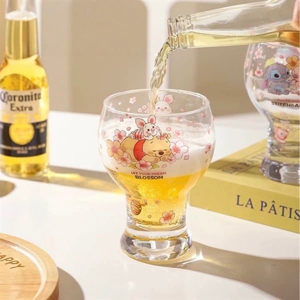  Cốc thuỷ tinh Disney đế cao 450ml 