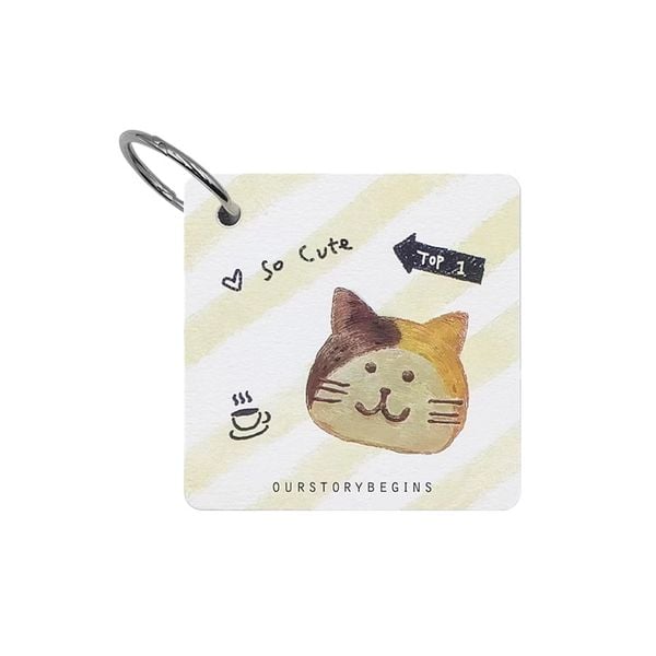  Sổ tay từ vựng mèo bánh 7x7cm 