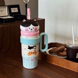  Cốc giữ nhiệt đầu 3D 800ml 