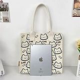 Túi tote cứng mèo nhí cá 32x13x32cm 