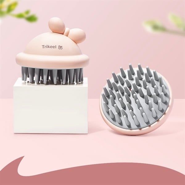  Lược silicon nơ gội massage đầu Trikeel 
