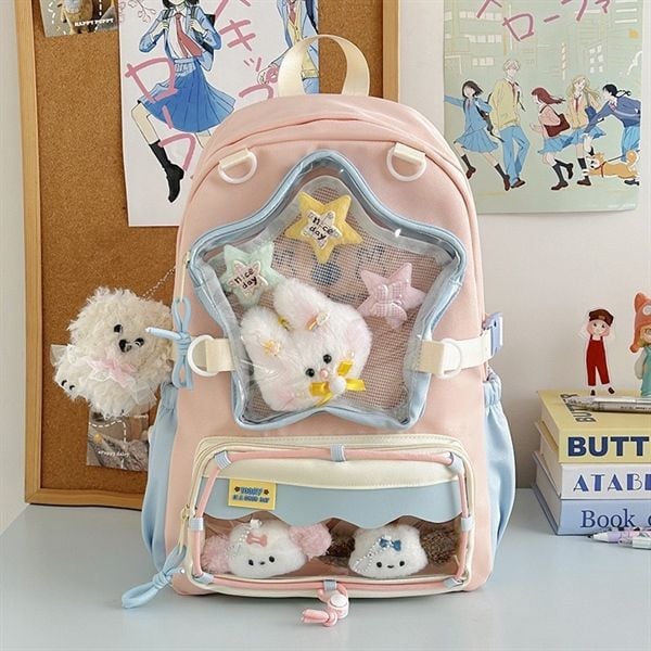  Balo 3 thỏ ngăn ngôi sao 