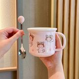  Cốc sứ Maruko + thìa cán tròn 340ml 