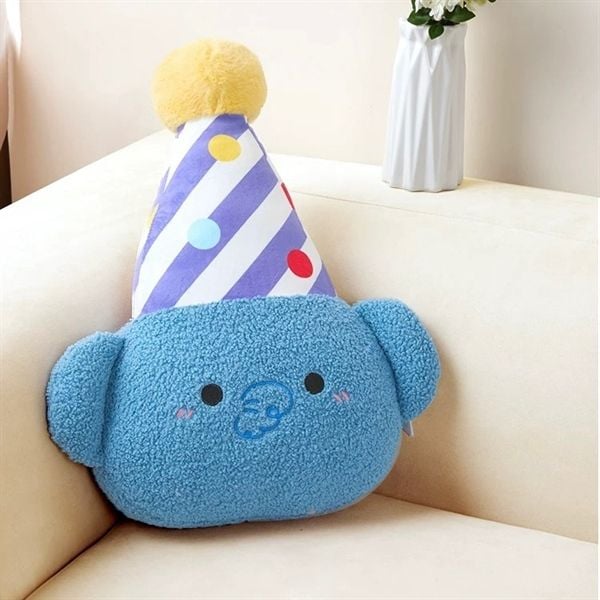  Voi bông dẹt mũ kẻ 45cm 