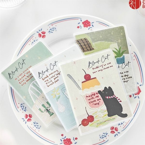  Sổ bọc da mèo bánh kem A7 7x10cm 