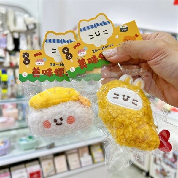  Móc khoá bông sushi xù 