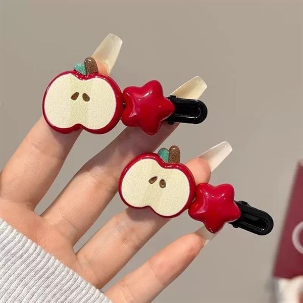 Kẹp tóc táo sao đỏ 
