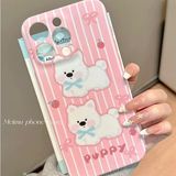  Ốp 2 cún sọc hồng 