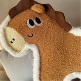  Ngựa bông viền lông trắng 60cm 