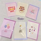  Thiệp gập đơn giản kèm bao thư LUX 