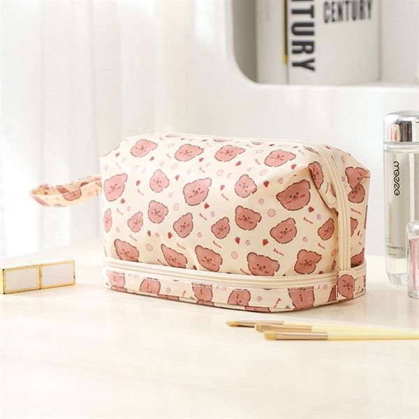  Túi đựng mỹ phẩm hình nhí 2 tầng 