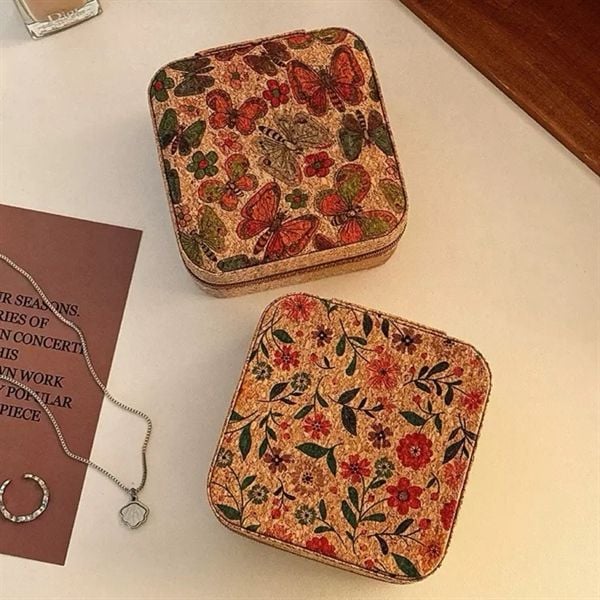  Hộp đựng trang sức vuông vintage 10cm 