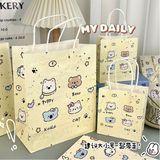  Túi quà quai giấy 4 thú nền vảy sơn 