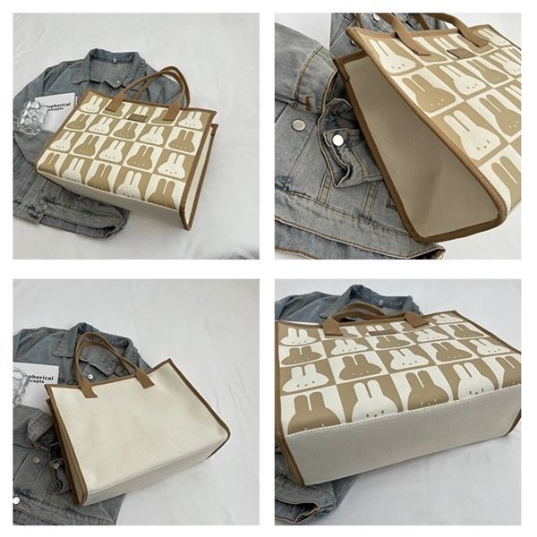  Túi tote dày thỏ caro 40x31x18cm 