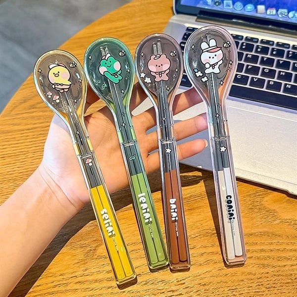 Set thìa đũa Line Friend kèm hộp 