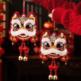  Dây treo đầu lân 2 chuông decor Tết 