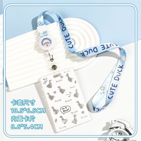  Dây đeo thẻ nhựa trong Vịt nhí 