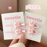  Set 2 kẹp sao béo heo hồng 