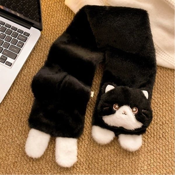  Khăn quàng cổ mèo đen mắt sao 