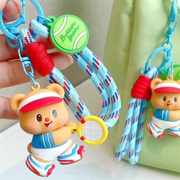  Móc khoá Butter Bear chơi tenis 