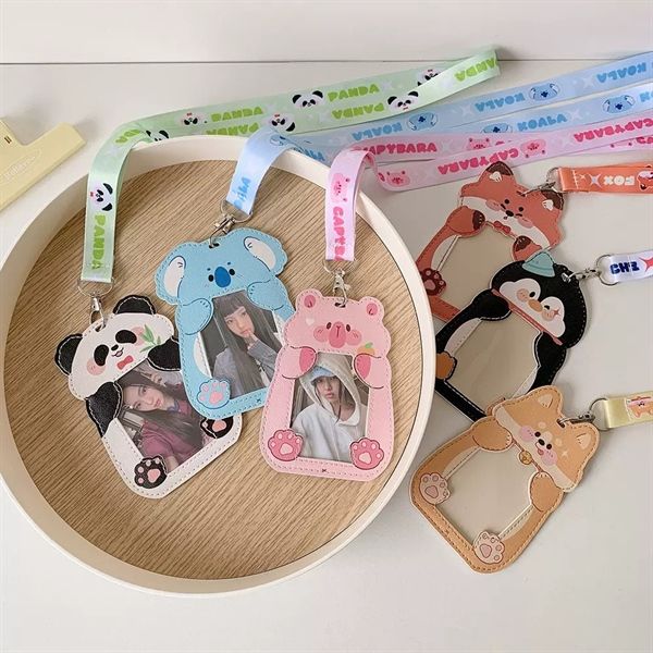  Dây đeo thẻ da Animal 