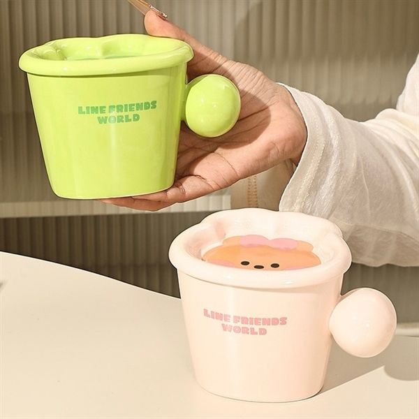  Cốc Line Friends quai tròn 350ml 