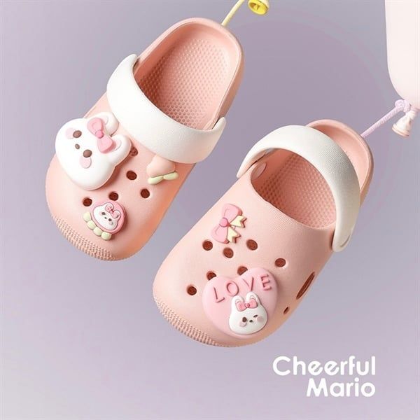 Dép cross kid Cheerful Mario charm thú béo 