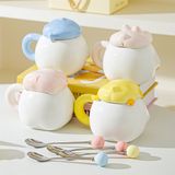  Cốc béo trắng nắp thú 380ml 