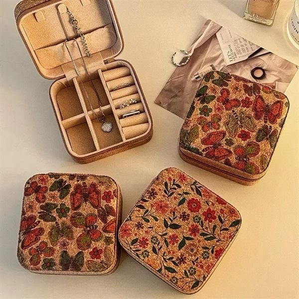  Hộp đựng trang sức vuông vintage 10cm 