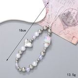  Dây charm đeo điện thoại trái tim bạc charm gấu vuông 