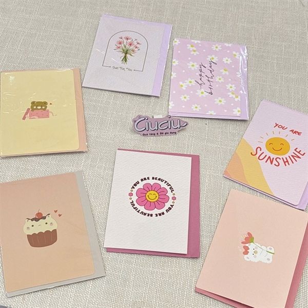  Thiệp đơn giản kèm bao thư ABQ 