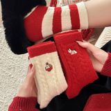  Tất Mekki len tone đỏ 