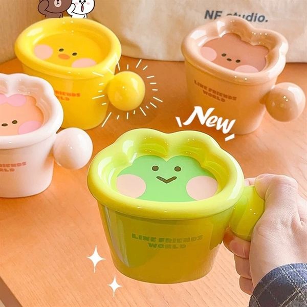  Cốc Line Friends quai tròn 350ml 