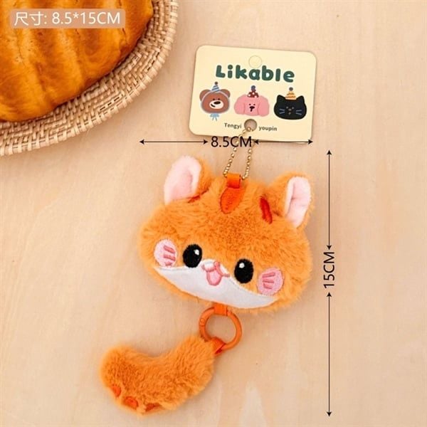  Móc khoá bông mèo đuôi béo 