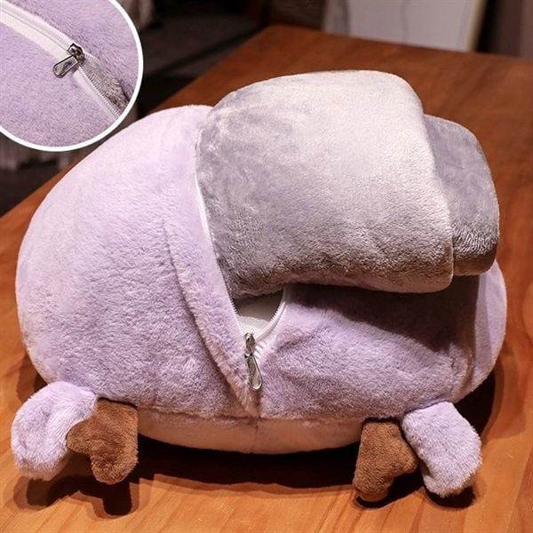  Gối kèm chăn thú dấu chân 40cm 