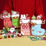  Túi quà zip bít tất thú Giáng Sinh 