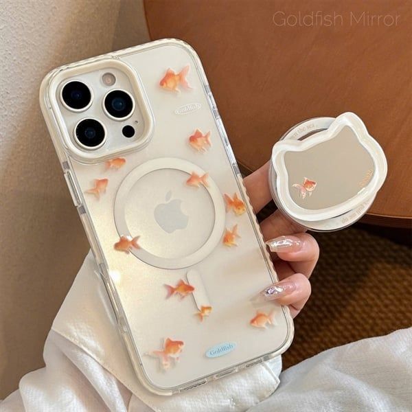  Ốp cá popsocket gương mèo 