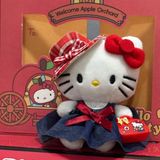  Móc khoá Hello Kitty váy bò mũ caro đỏ túi xách 