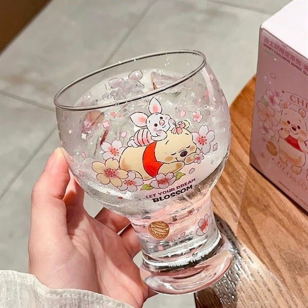 Cốc thuỷ tinh Disney đế cao 450ml 