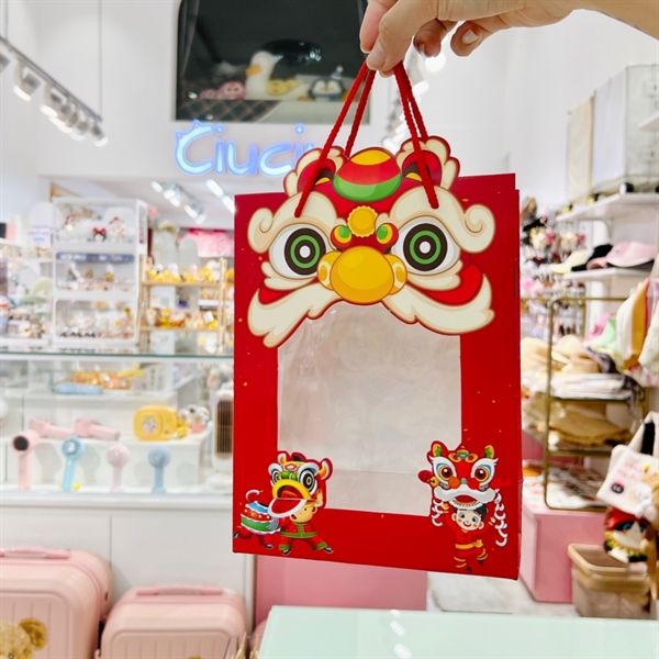  Túi quà trung thu đầu lân 22x17x7,5cm 