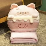  Gối kèm chăn thú kem chảy 40cm 